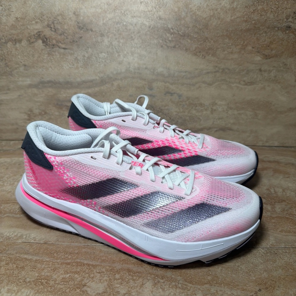Women Size 7 Adidas Adizero SL2 Running Shoes White Pink Black IF6767
